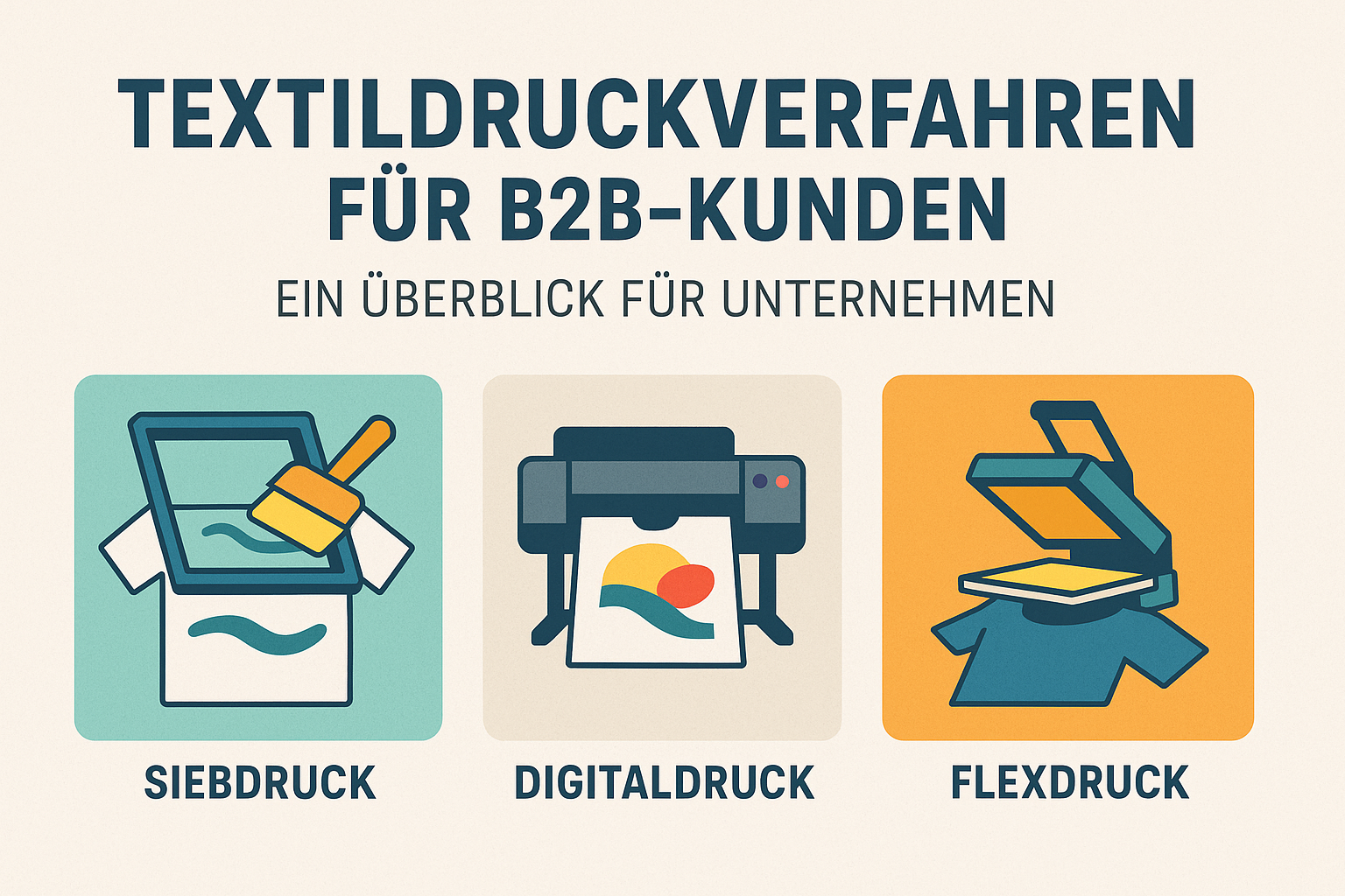 Textildruckverfahren für B2B-Kunden – ein Überblick für Unternehmen