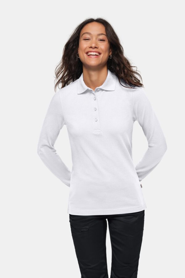 #215 - HAKRO Damen Longsleeve-Poloshirt MIKRALINAR®