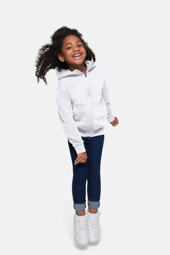 #565 - HAKRO Kinder Kapuzen-Sweatjacke Bio-Baumwolle