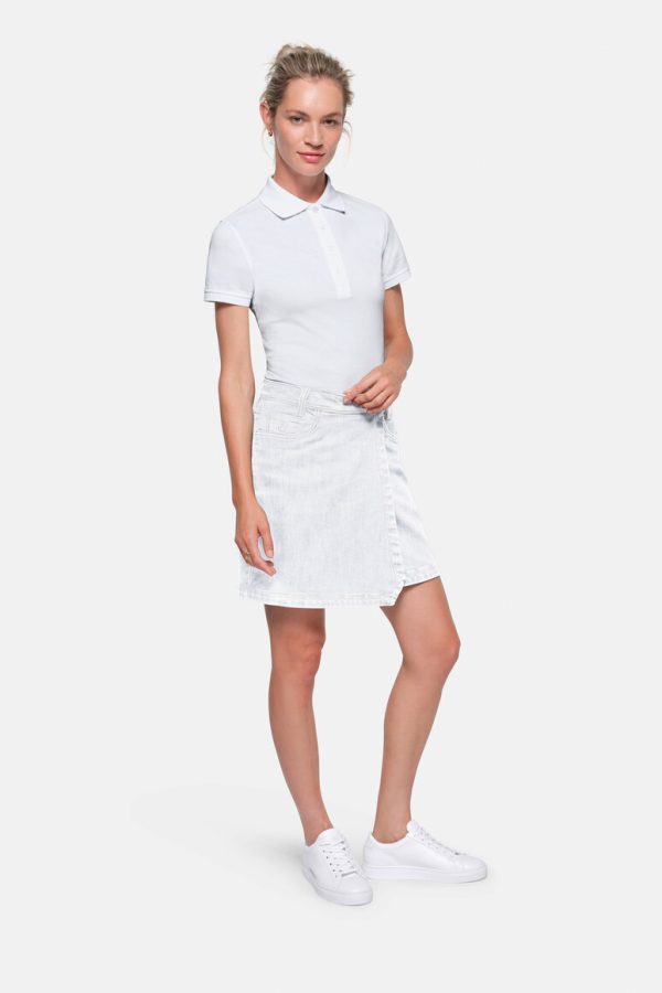 #732 - HAKRO Damen 5-Pocket-Jeansskort X-Stretch ECO