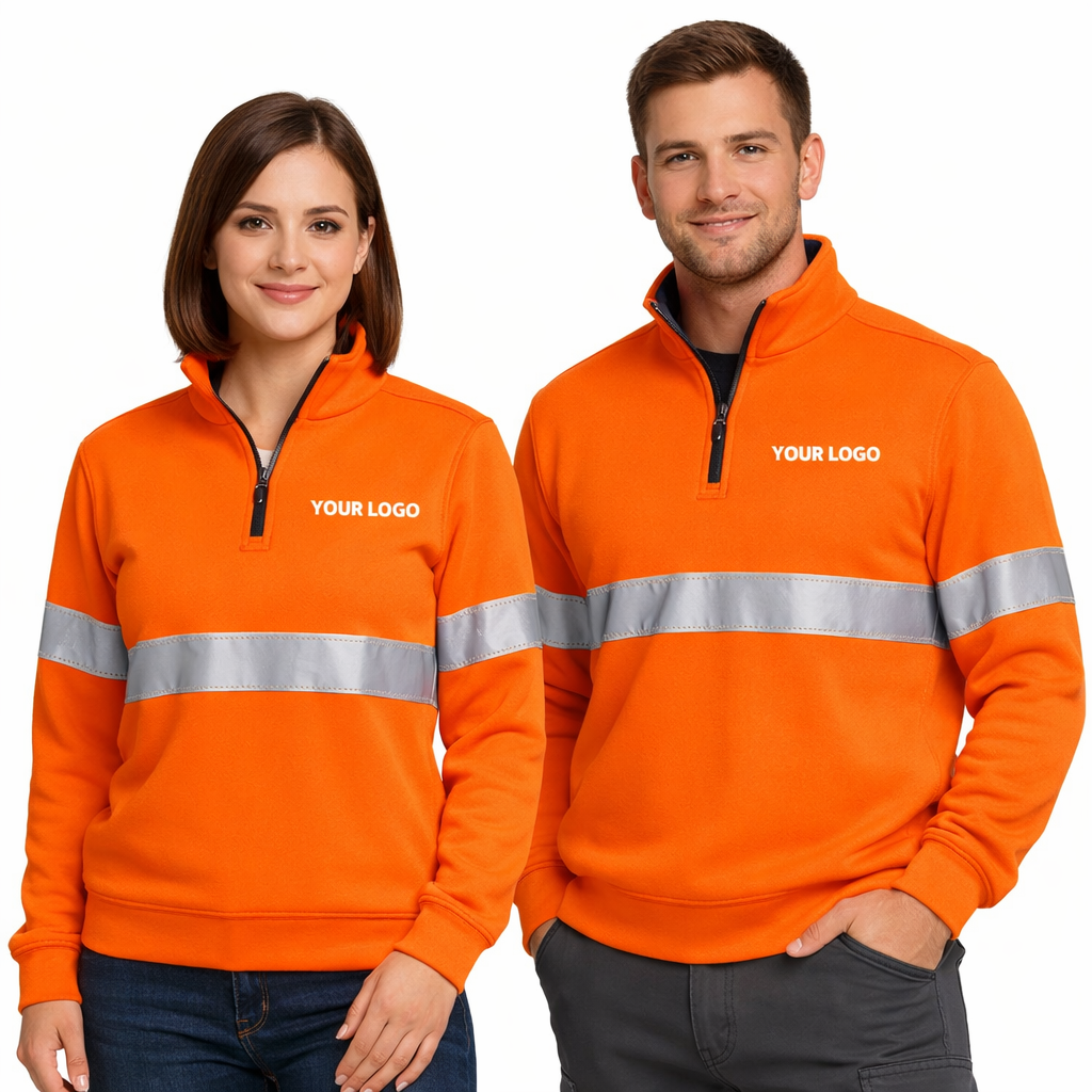 Warnschutz Zip-Pullover